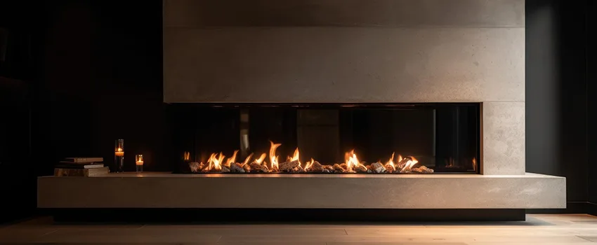 Gas Fireplace Ember Bed Design Services in Mercer Island, Washington