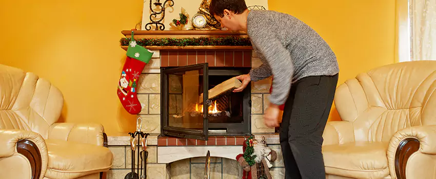 Rusted Metal Fireplace Restoration in Mercer Island, Washington